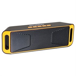 Колонка порт. Hyundai H-PAC160 черный/оранжевый 6W 1.0 BT/3.5Jack/USB - фото 51417337