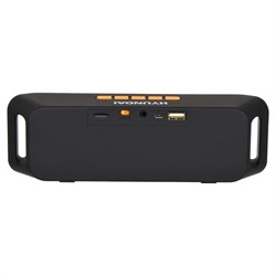 Колонка порт. Hyundai H-PAC160 черный/оранжевый 6W 1.0 BT/3.5Jack/USB - фото 51417338