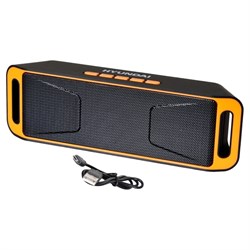 Колонка порт. Hyundai H-PAC160 черный/оранжевый 6W 1.0 BT/3.5Jack/USB - фото 51417340