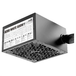 Блок питания Aerocool ATX 600W AERO WHITE 80+ (24+4+4pin) APFC 120mm fan 5xSATA RTL - фото 51417844