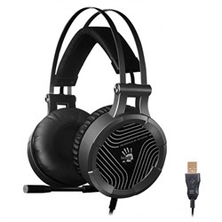 Гарнитура игровая A4Tech Bloody G530, с микрофоном, кабель 1.8 м, полноразмерная, чёрно-серая - фото 51422044
