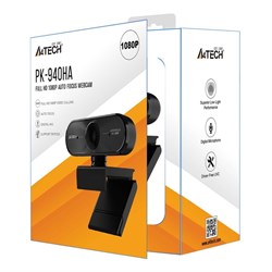 Камера Web A4Tech PK-940HA черный 2Mpix (1920x1080) USB2.0 с микрофоном - фото 51422477