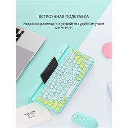 Клавиатура A4Tech Fstyler FBK30 зеленый USB беспроводная BT/Radio slim Multimedia (FBK30 AVO   10045 - фото 51422604