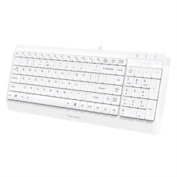 Клавиатура + мышь A4Tech Fstyler F1512 клав:белый мышь:белый USB (F1512 WHITE) - фото 51422855