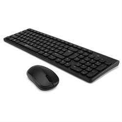 Клавиатура + мышь Oklick 220M, USB, беспроводная slim Multimedia, чёрные - фото 51422927