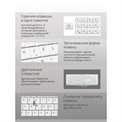 Клавиатура A4Tech Fstyler FK10 белый/серый USB - фото 51423127