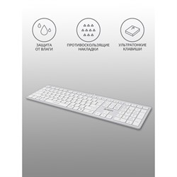 Клавиатура A4Tech Fstyler FX50 белый USB slim Multimedia (FX50 WHITE) - фото 51423214