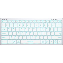 Клавиатура A4Tech Fstyler FX61 белый USB slim LED (FX61 WHITE) - фото 51423282