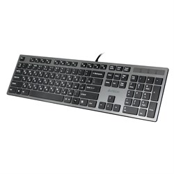 Клавиатура A4Tech KV-300H серый/черный USB slim - фото 51423323