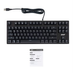 Клавиатура Acer OKW126, механическая, USB, для геймеров, LED, чёрная - фото 51423344