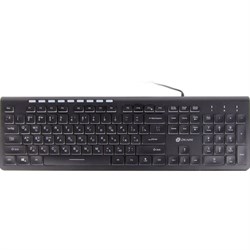 Клавиатура Оклик 490ML черный USB slim Multimedia LED - фото 51423515