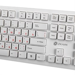 Клавиатура Оклик 505M белый USB slim - фото 51423527
