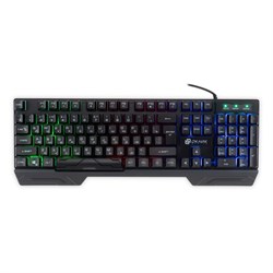 Клавиатура Оклик 709G, игровая, мембранная, 104 клавиши, подсветка, проводная, 1.8 м, USB, черная - фото 51423561