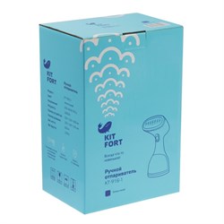 Отпариватель Kitfort KT-916-1, ручной, 1000 Вт, 260 мл, 20 г/мин, шнур 1.7 м, бело-синий - фото 51424396