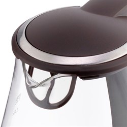 Чайник электрический Vitek VT-7015, стекло, 1.7 л, 2200 Вт, чёрно-серебристый - фото 51424988