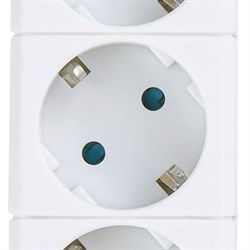 Сетевой фильтр düwi, 5 розеток, 3 м, 10 А, ПВС 3х0.75 мм2, с з/к, 2USB, со шторками, белый - фото 51425402