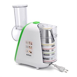 Мультирезка Kitfort KT-1318-3, 150 Вт, 5 насадок, зеленая - фото 51425989