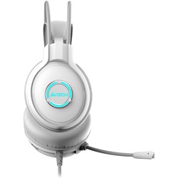 Наушники с микрофоном A4Tech Fstyler FH300U белый 2м мониторные USB оголовье (FH300U WHITE)   100465 - фото 51428235