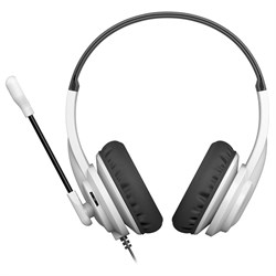 Наушники с микрофоном A4Tech HS-10 черный/белый 2м накладные оголовье (HS-10/3.5MM PLUG/BLAC   10046 - фото 51428253