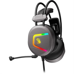 Наушники с микрофоном A4Tech Bloody MC750 серый 2.3м мониторные USB оголовье (MC750 GREY) - фото 51428549
