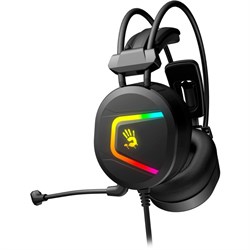 Наушники с микрофоном A4Tech Bloody MC750 черный 2.3м мониторные USB оголовье (MC750 BLACK)   100466 - фото 51428559