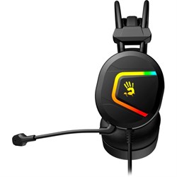 Наушники с микрофоном A4Tech Bloody MC750 черный 2.3м мониторные USB оголовье (MC750 BLACK)   100466 - фото 51428561