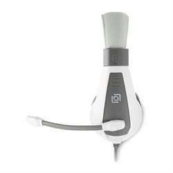 Наушники с микрофоном Оклик HS-L600 серый 1.8м мониторные оголовье (1532023) - фото 51428741