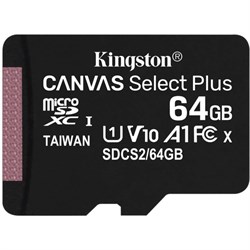 Карта памяти microSDXC 64GB Class10 Kingston SDCS2/64GBSP Canvas Select Plus w/o adapter - фото 51428911