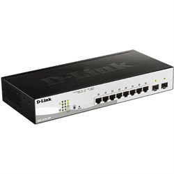 Коммутатор D-Link DGS-1210-10P/FL1A 8G 2SFP 8PoE+ 65W управляемый - фото 51428989