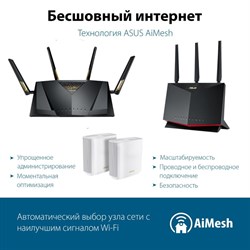 Роутер беспроводной Asus RT-AX88U PRO AX6000 10/100/1000/2500BASE-TX/4G ready черный - фото 51429255
