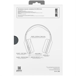 Наушники PERO BH04, беспроводные, BT 5.0, полноразмерные, микрофон, 400 мАч, до 20 часов, белые - фото 51430205