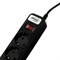 Сетевой фильтр Luazon Lighting, 6 розеток, 3 м, 2200 Вт, 3 х 0.75 мм2, 10 А, 220 В, черный - фото 51367719