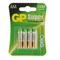 Батарейка алкалиновая GP Super, AAA, LR03-4BL, 1.5В, блистер, 4 шт. - фото 51387231 Батарейка алкалиновая GP Super, AAA, LR03-4BL, 1.5В, блистер, 4 шт. - фото 51387231