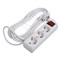 Удлинитель Luazon Lighting, 3 розетки, 5 м, 6 А, 1300 Вт, 3×0.75 мм2, с заземлением, с выключателем, белый - фото 51388121