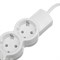 Удлинитель Duwi, 3 розетки, 5 м, 10 А, 2200 Вт, ПВС 3х0.75 мм2, с з/к, белый - фото 51388911