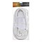 Удлинитель Luazon Lighting, 3 розетки, 10 м, 6 А, 1300 Вт, 3×0.75 мм2, с заземлением, с выключателем, белый - фото 51390322