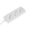 Удлинитель Luazon Lighting ECO, 3 розетки, 1.5 м, 6 А, 1300 Вт, ШВВП 2×0.75 мм2, без заземления, белый - фото 51399880
