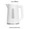 Чайник электрический jvc JK-KE1215 пластиковый, 2200 Вт, 1.7 л, белый - фото 51407130