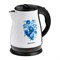 Чайник электрический "Матрёна" MA-003, металл, 1.7 л, 1500 Вт,бело-чёрный с рисунком "Гжель" - фото 51407204