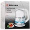 Чайник электрический BRAYER BR1040WH, стекло, 2 л, 2200 Вт, белый - фото 51425970 Чайник электрический BRAYER BR1040WH, стекло, 2 л, 2200 Вт, белый - фото 51425970